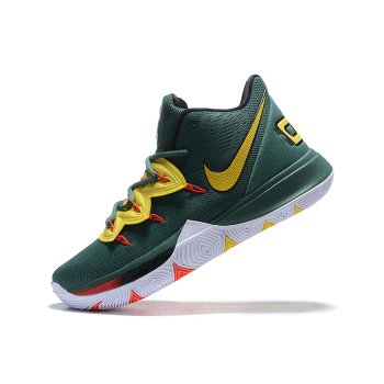 2019 Nike Kyrie 5 Gorge Green Metallic Gold-Red Shoes